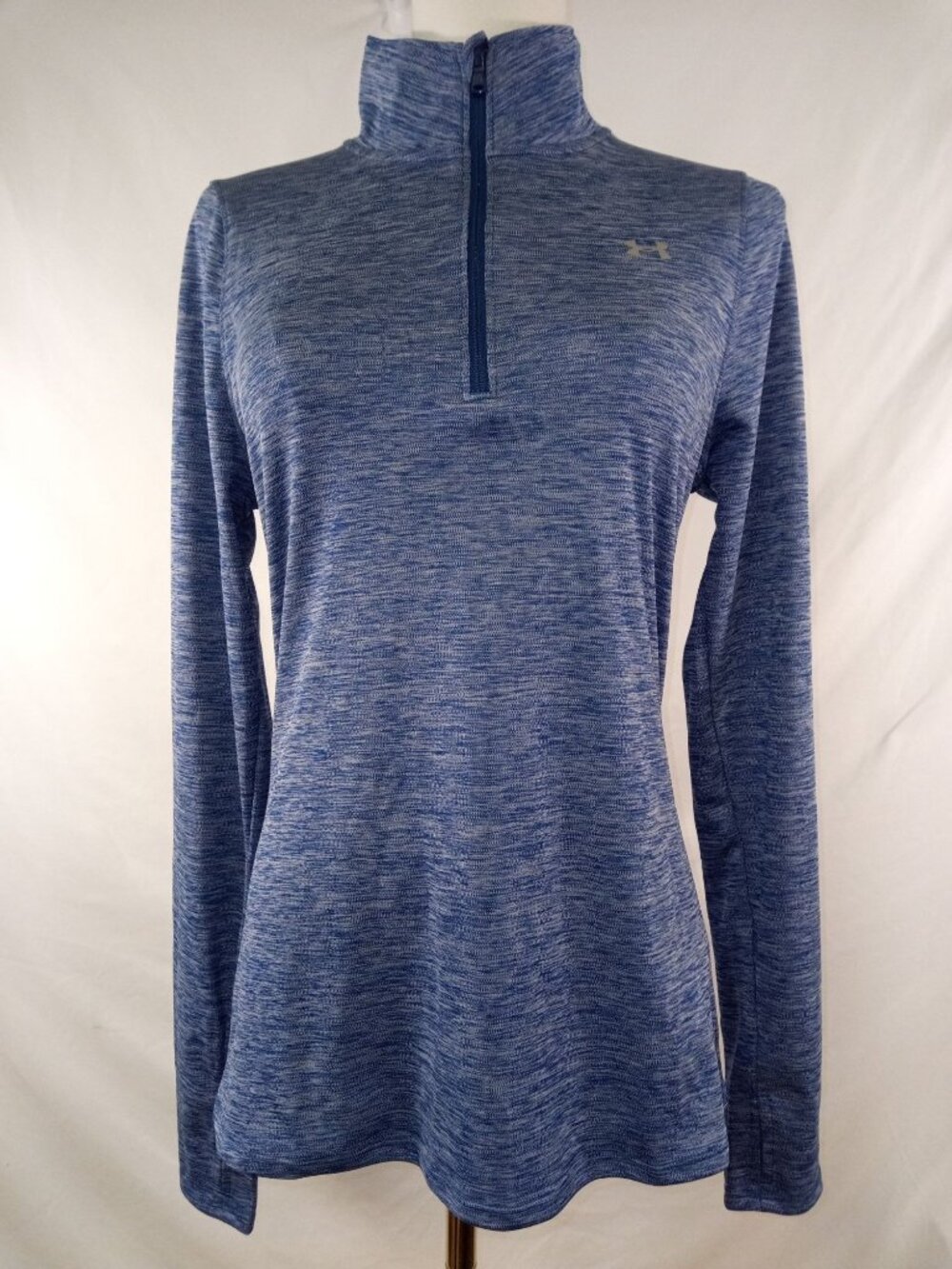 Under Armour Heat Gear Women's Heathered Blue Pullover Size Small